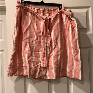 NWT Ann Taylor aloft XL Pink Stripe Skirt
